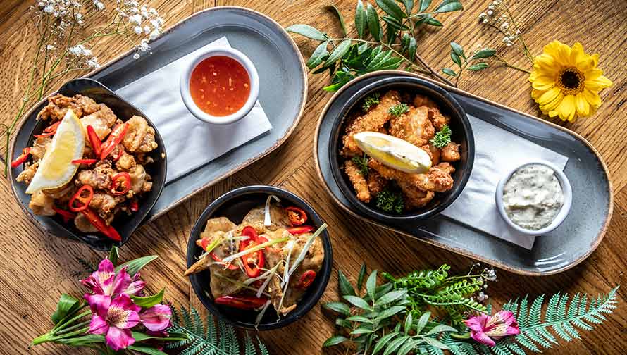 Tapas dishes at On The Waterfront Exeter
